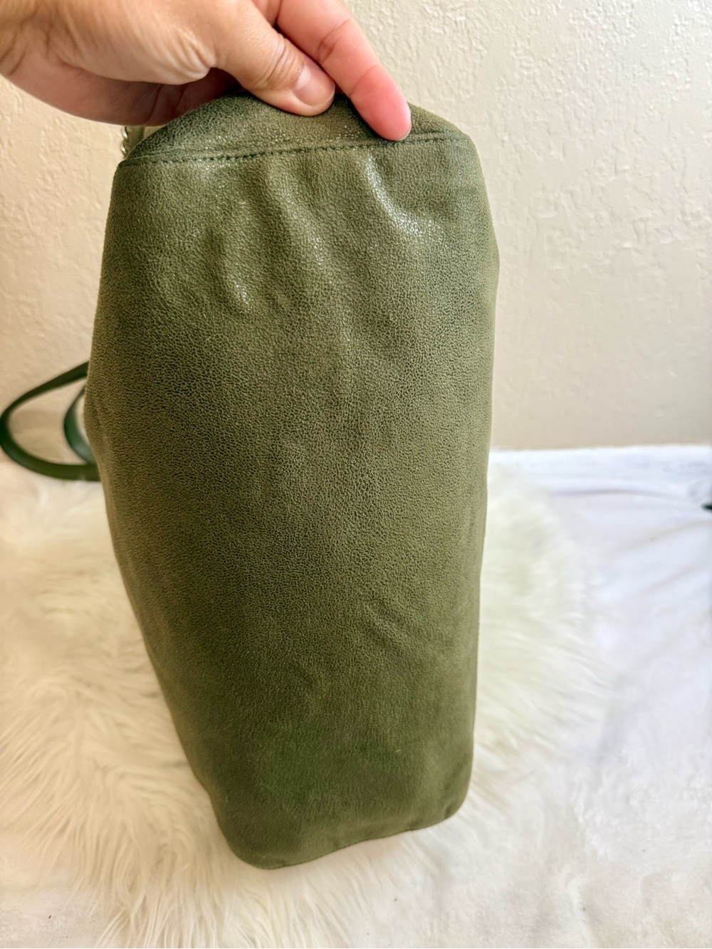 Stella McCartney Shaggy Deer Falabela Tote Olive Green with COA - Picture 6 of 14